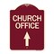 Signmission Church Office With Up Arrow Heavy-Gauge Aluminum Architectural Sign, 24" x 18", BU-1824-24275 A-DES-BU-1824-24275 - alternate 1